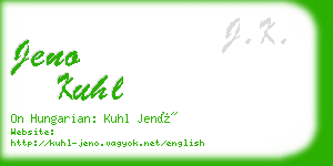 jeno kuhl business card